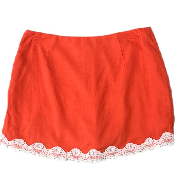 New Nia Moon Vibrant Orange Lace Lined Skort - Picture 5 of 13